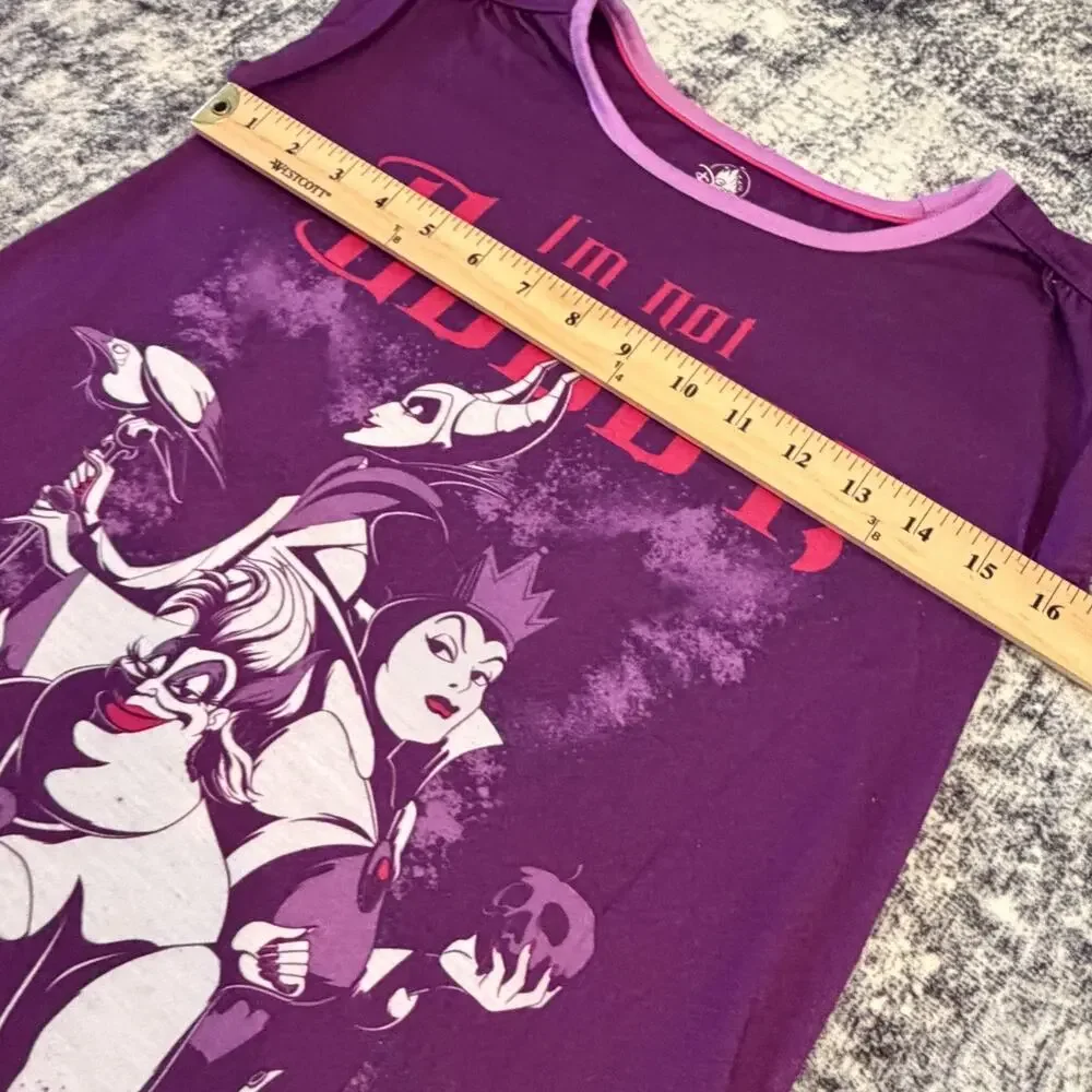 Disney Store Villains Nightshirt Girls Purple Not Bossy‎ I'm The Queen Size 9/10